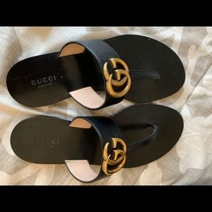 Gucci marmont GG thong - black 37